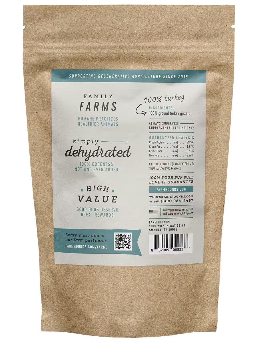 All-Natural Turkey Gizzards | Farm Hounds
