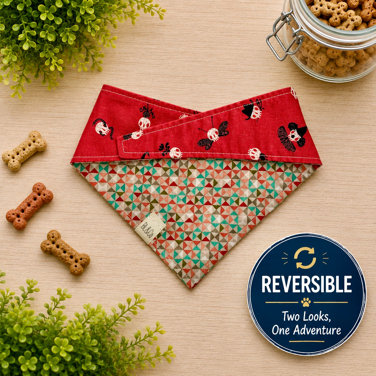Rebel Rover Reversible Dog Bandana | Two Looks, One Adventure