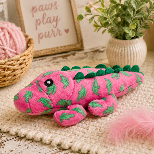 Palm Party Gator | Plush Cat Toy