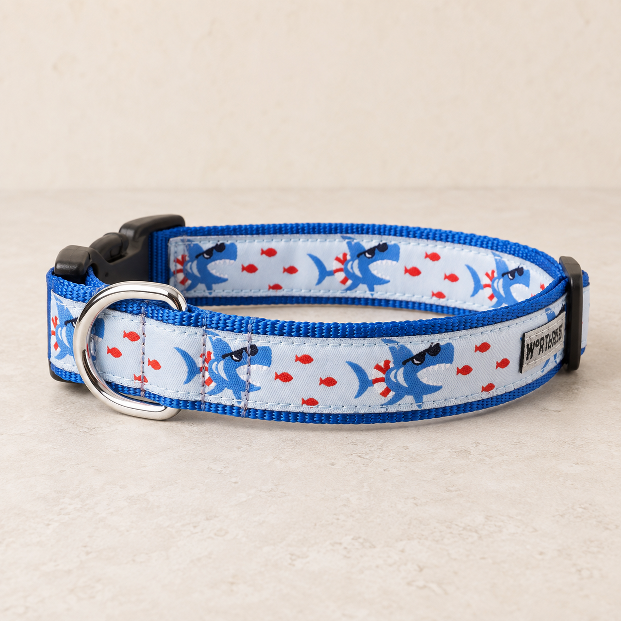 Shark Patrol Dog Collar | Blue