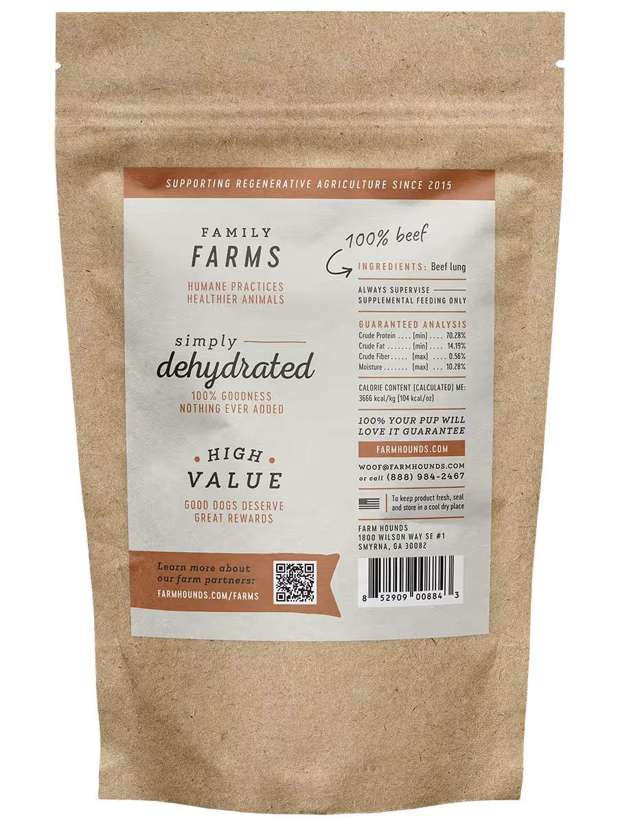All-Natural Beef Lung | Farm Hounds