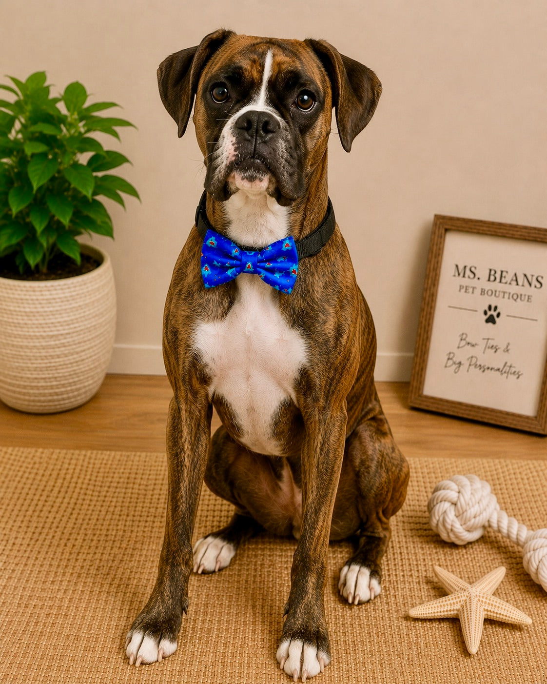 Shark Bite Bow Tie | Deep Sea Blue Pet Accessory
