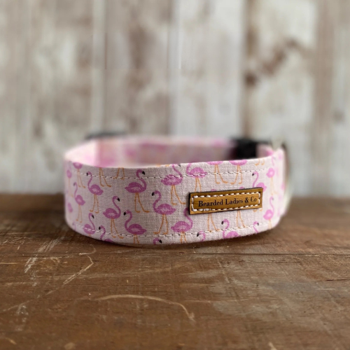 Pink Flamingo Club Dog Collar
