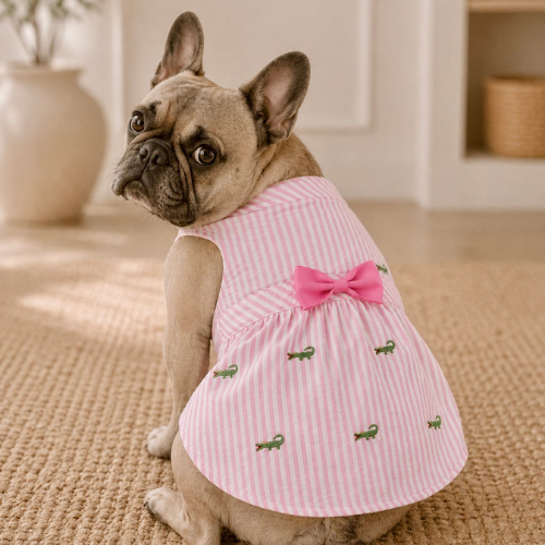 cute dog dresses Small Girls Floral Puppy Pet Princess Bowknot Dress Doggie Size L Dog Dresses | Boutique Styles